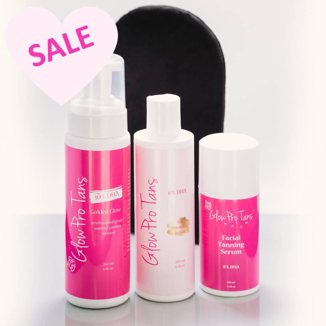 PRO Total Tanning Package: mousse, facial serum, tanning lotion